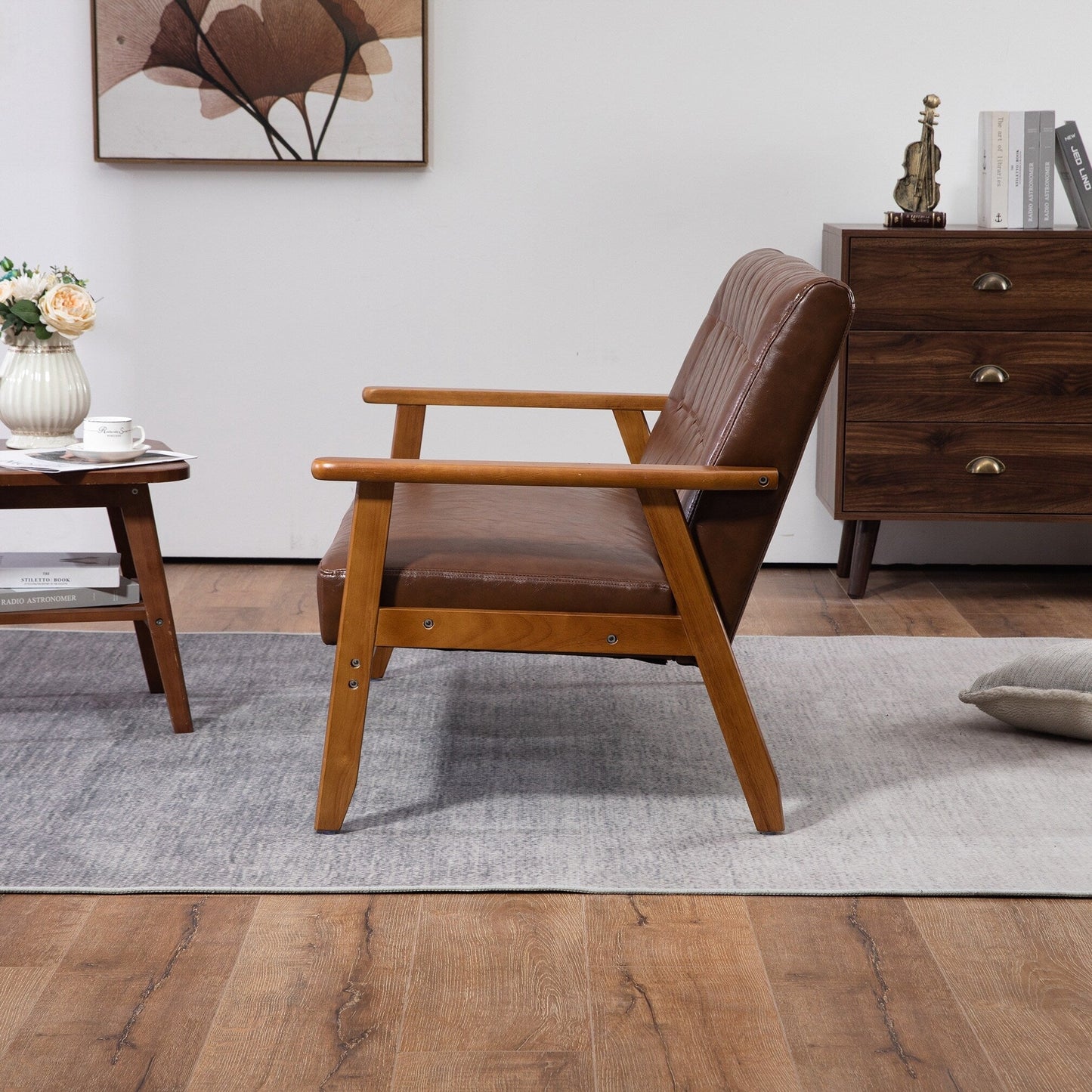 Canapé causeuse solide moderne du milieu du siècle, canapé causeuse rembourré, canapé causeuse rembourré 2 places