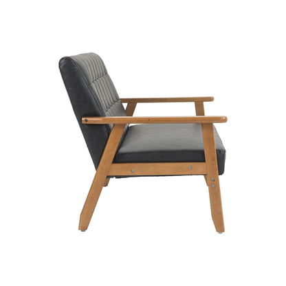 Canapé causeuse solide moderne du milieu du siècle, canapé causeuse rembourré, canapé causeuse rembourré 2 places