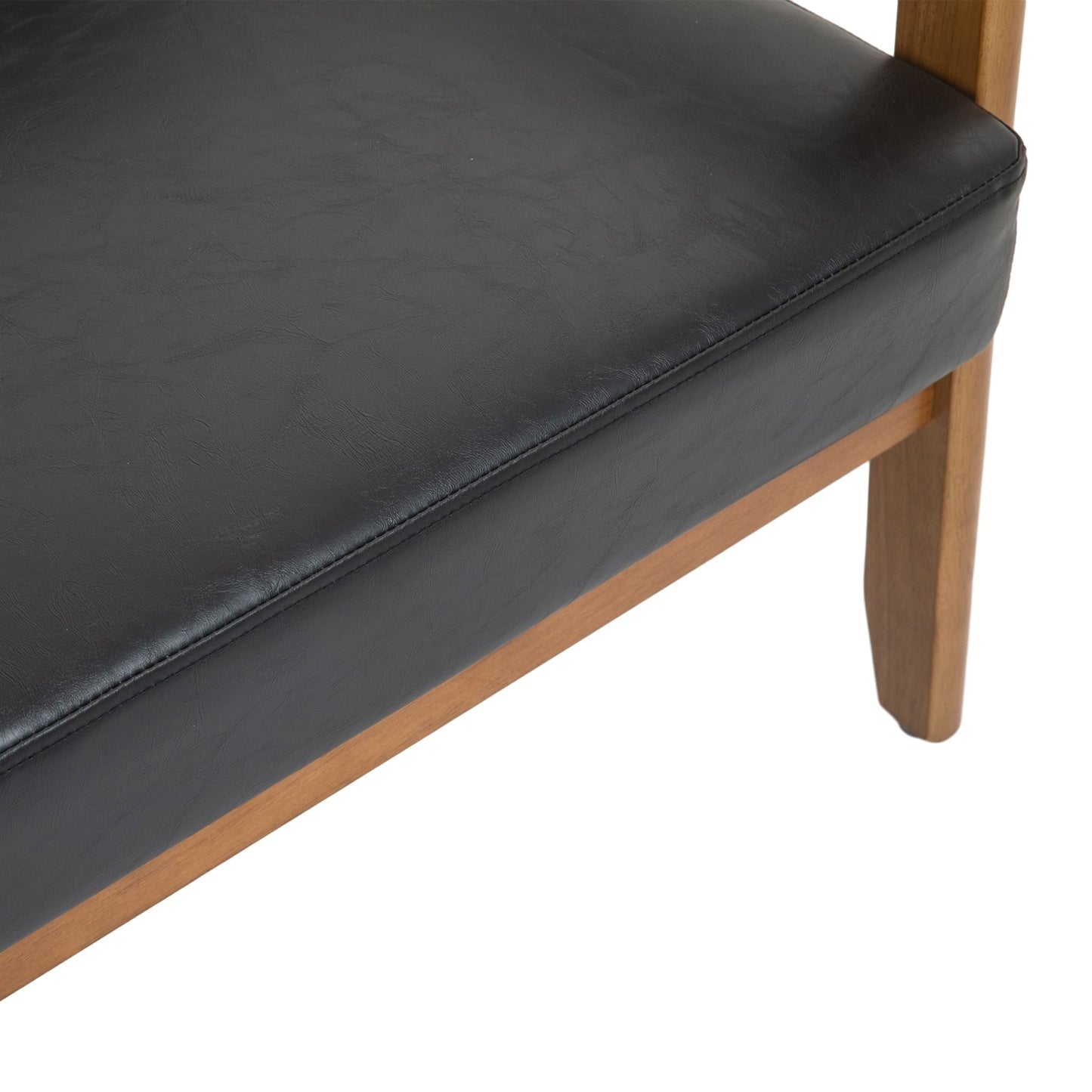 Canapé causeuse solide moderne du milieu du siècle, canapé causeuse rembourré, canapé causeuse rembourré 2 places