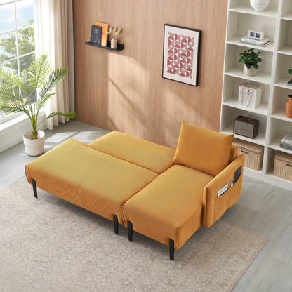 Canapé en velours moderne du milieu du siècle - 79,50 pouces de long, causeuse confortable pour les petits espaces