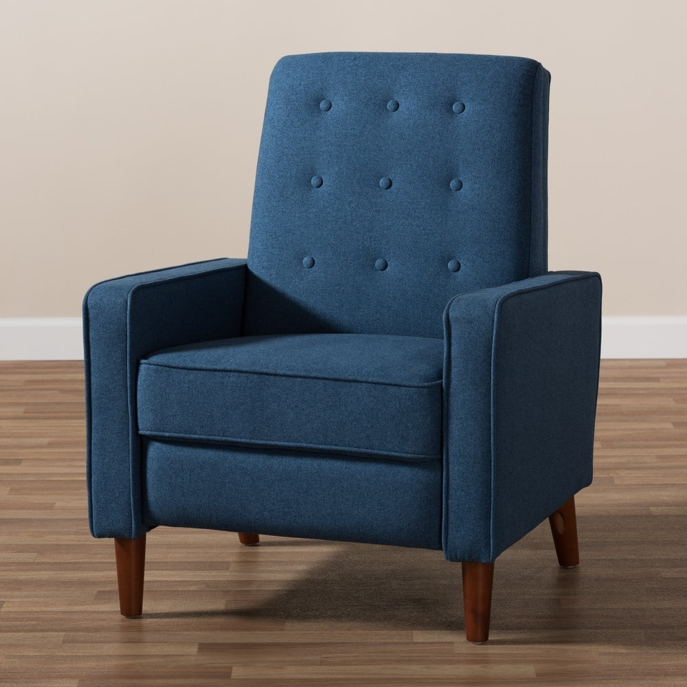 Fauteuil inclinable en tissu du milieu du siècle par Baxton Studio