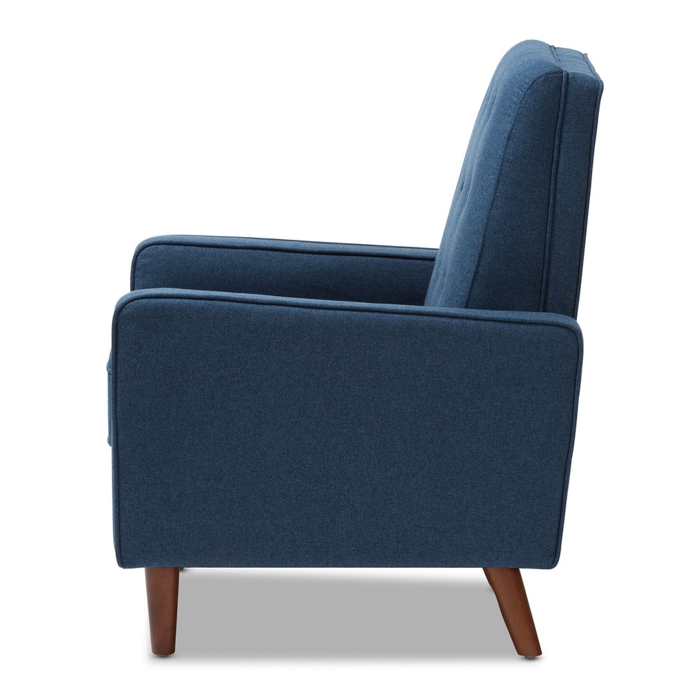Fauteuil inclinable en tissu du milieu du siècle par Baxton Studio