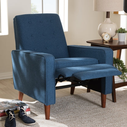 Fauteuil inclinable en tissu du milieu du siècle par Baxton Studio