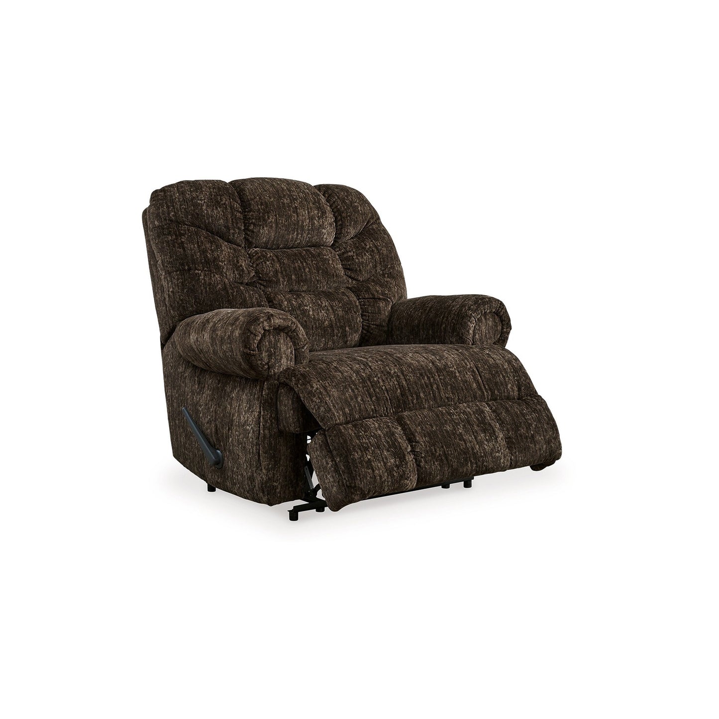 Fauteuil inclinable manuel Mikey, Zero Wall, velours polyester marron foncé