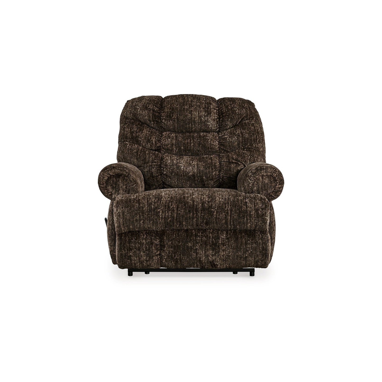 Fauteuil inclinable manuel Mikey, Zero Wall, velours polyester marron foncé