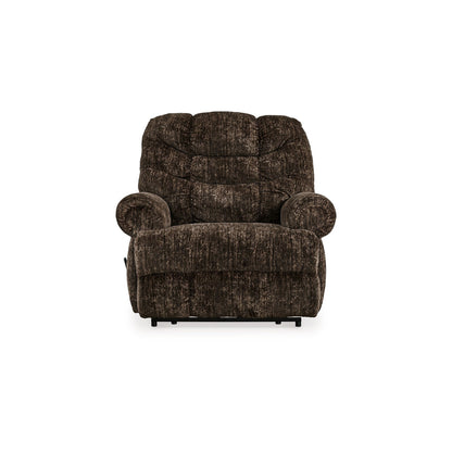 Fauteuil inclinable manuel Mikey, Zero Wall, velours polyester marron foncé