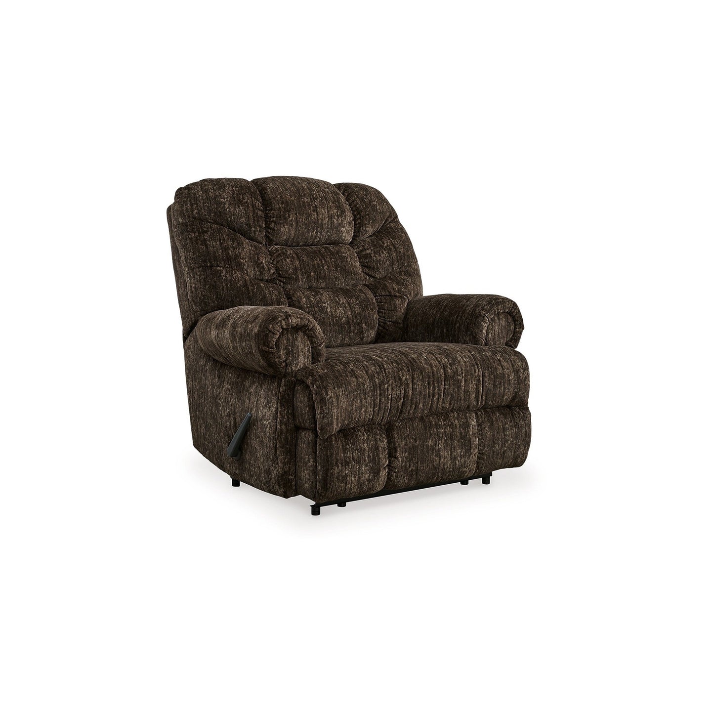 Fauteuil inclinable manuel Mikey, Zero Wall, velours polyester marron foncé
