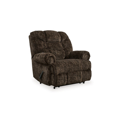 Fauteuil inclinable manuel Mikey, Zero Wall, velours polyester marron foncé