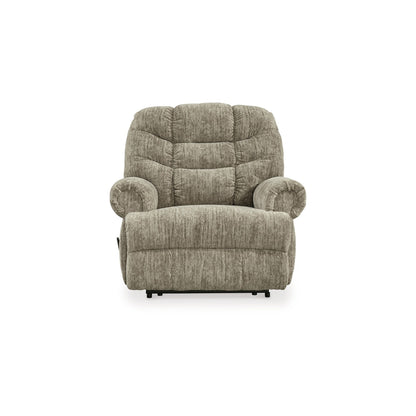 Fauteuil inclinable manuel Mikey, Zero Wall, velours polyester taupe moelleux