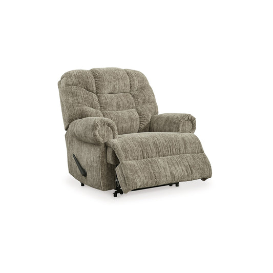 Fauteuil inclinable manuel Mikey, Zero Wall, velours polyester taupe moelleux