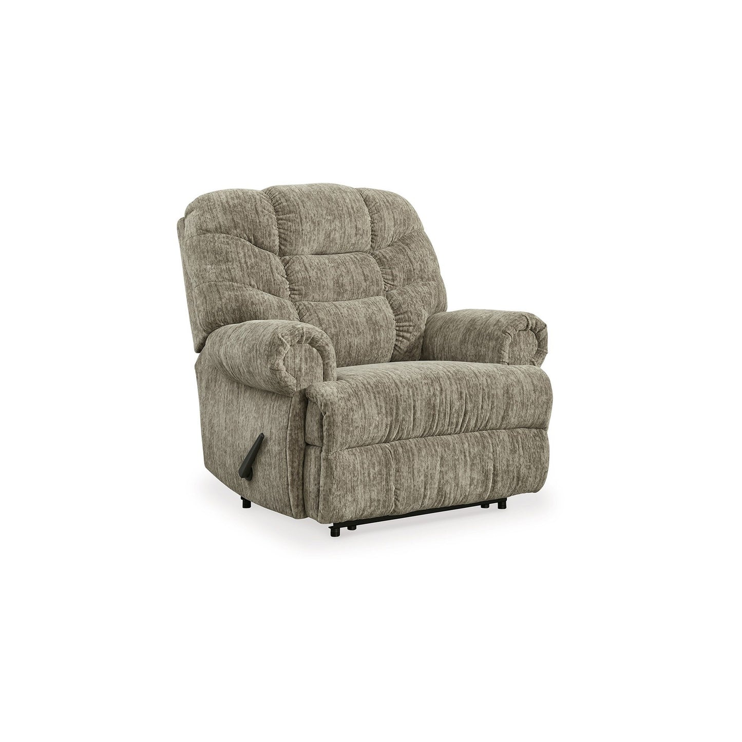 Fauteuil inclinable manuel Mikey, Zero Wall, velours polyester taupe moelleux