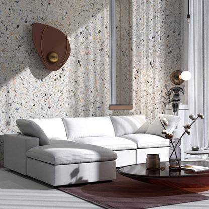 Canapé modulaire sectionnel minimaliste moderne rembourré en duvet, canapé nuage.