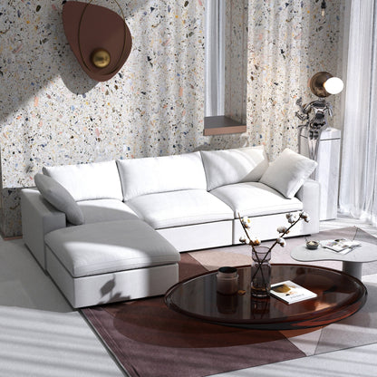 Canapé modulaire sectionnel minimaliste moderne rembourré en duvet, canapé nuage.