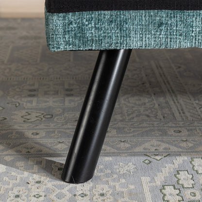 Canapé-lit futon convertible en chenille vert menthe