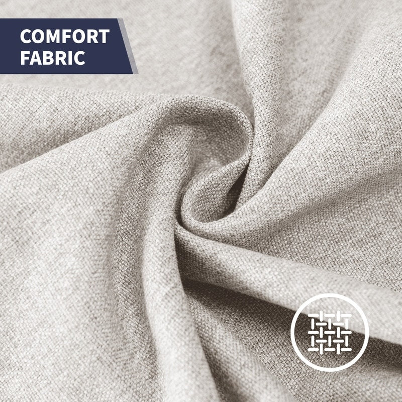 Canapé 3 places Mixoy W76'' en lin doux moderne avec motif rivet pour salon