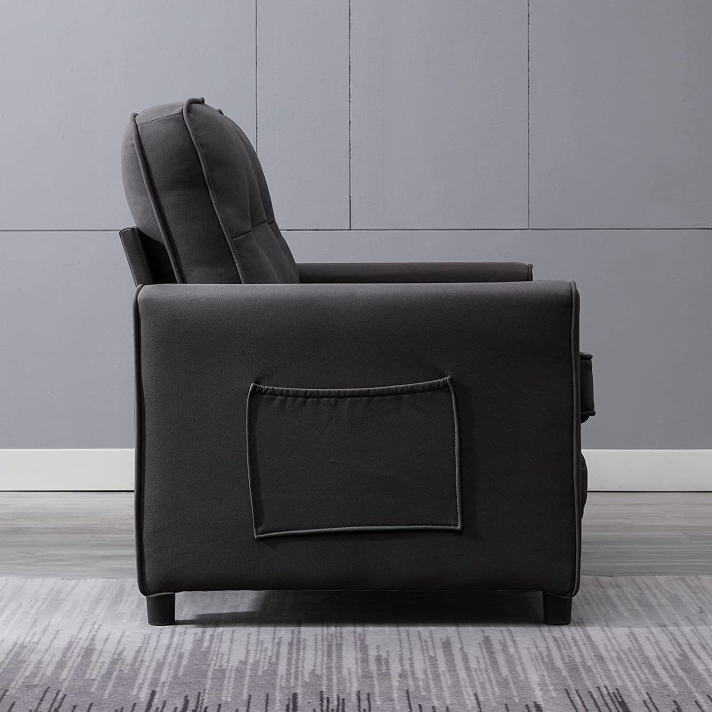 Canapé-lit gigogne 3 en 1 Mixoy moderne avec matelas pliable en trois parties