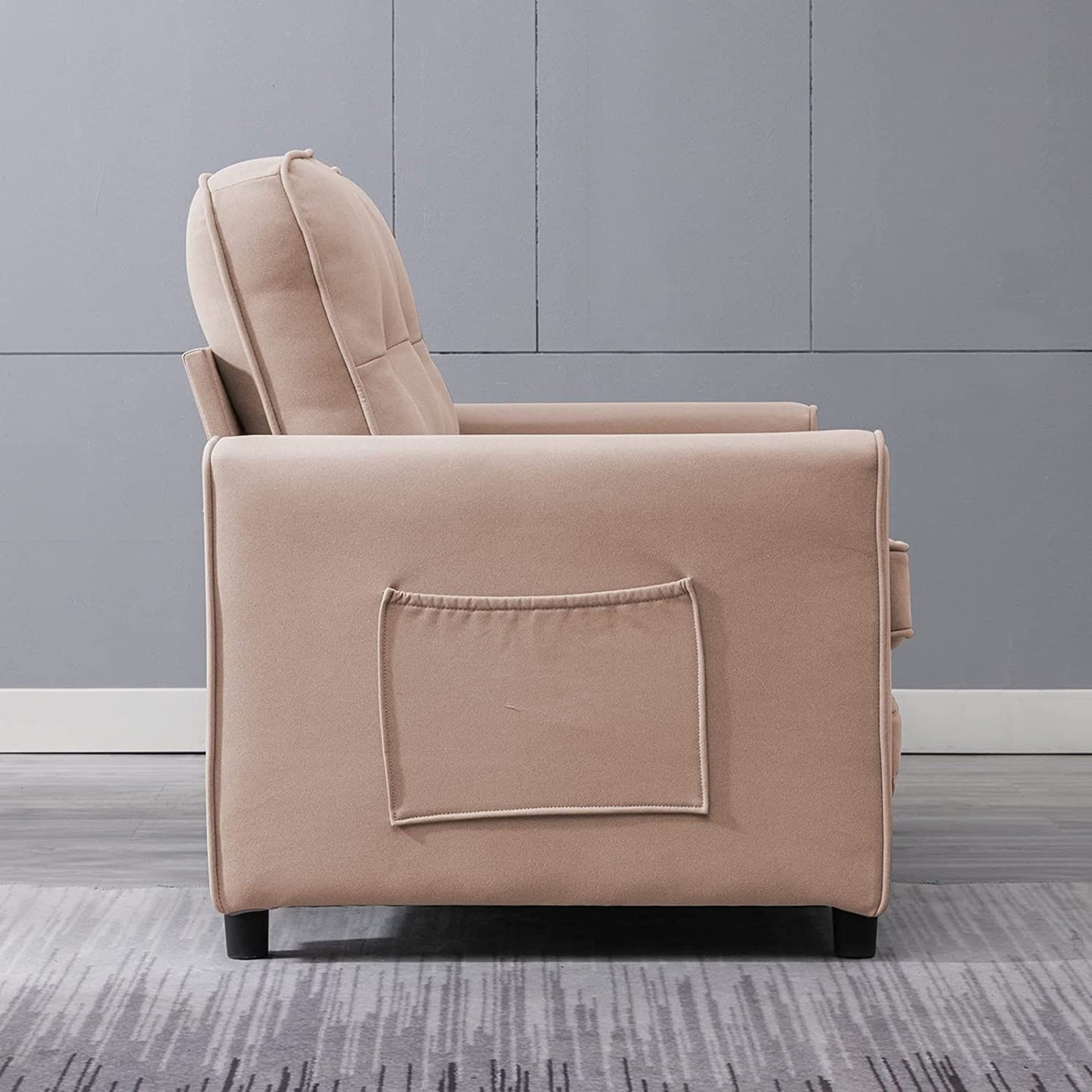 Canapé-lit gigogne 3 en 1 Mixoy moderne avec matelas pliable en trois parties