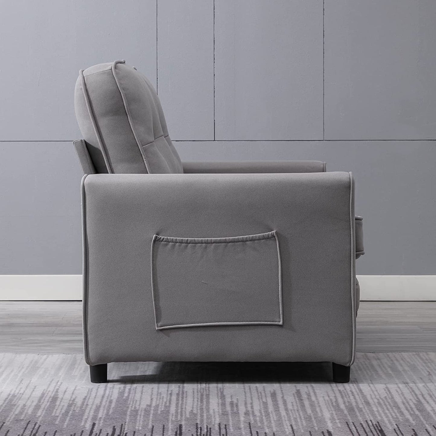 Canapé-lit gigogne 3 en 1 Mixoy moderne avec matelas pliable en trois parties