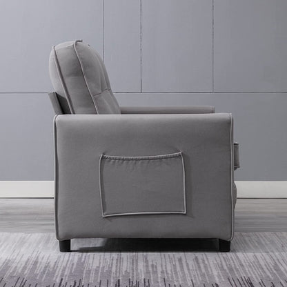 Canapé-lit gigogne 3 en 1 Mixoy moderne avec matelas pliable en trois parties