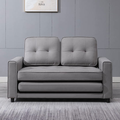 Canapé-lit gigogne 3 en 1 Mixoy moderne avec matelas pliable en trois parties