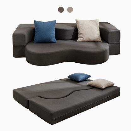 Canapé-lit futon convertible Mixoy, pliable, matelas pliant en mousse, tissu en tissu, canapé-lit de salon