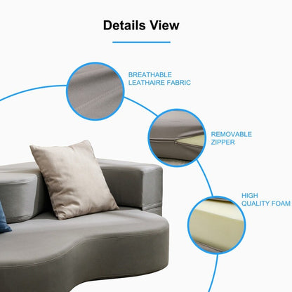 Canapé-lit futon convertible Mixoy, pliable, matelas pliant en mousse, tissu en tissu, canapé-lit de salon