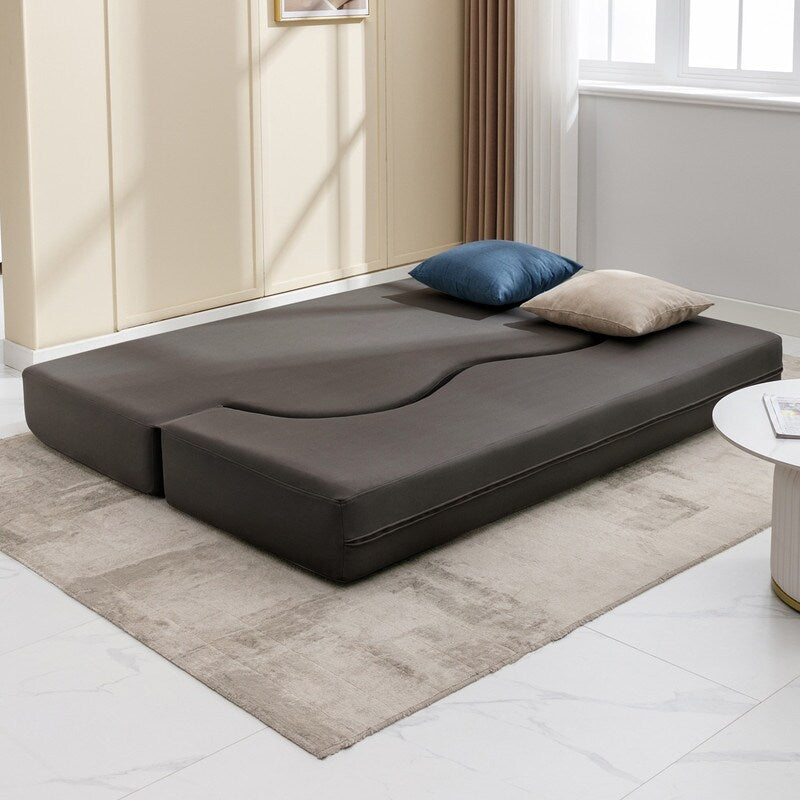 Canapé-lit futon convertible Mixoy, pliable, matelas pliant en mousse, tissu en tissu, canapé-lit de salon