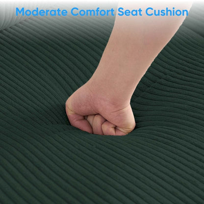 Canapé sectionnel convertible modulaire en U en velours côtelé Mixoy, canapé 4 places rembourré avec pouf amovible