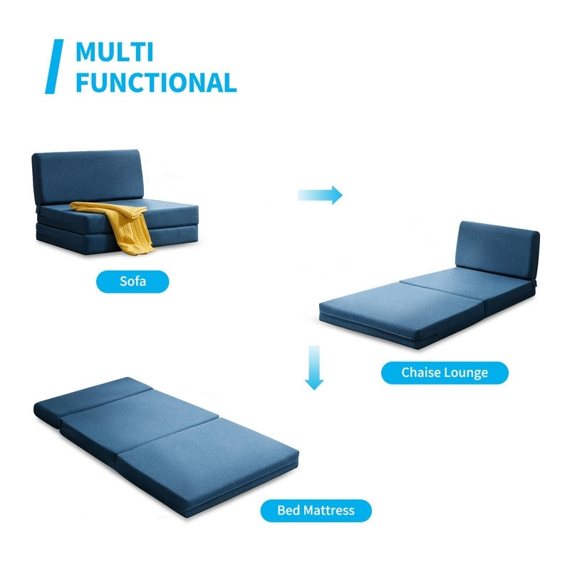 Canapé-lit pliant Mixoy, canapé-lit pliant, fauteuil-lit pour salon, matelas de sol convertible rembourré