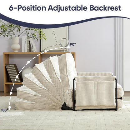 Canapé-lit pliant multifonction Mixoy avec oreillers, dossier réglable sur 6 positions (3+1)
