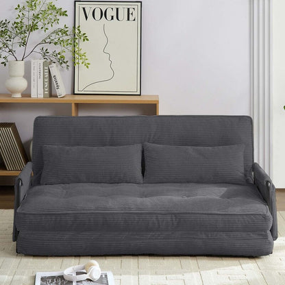 Canapé-lit pliant multifonction Mixoy, 3 places avec causeuse, dossier réglable sur 6 positions