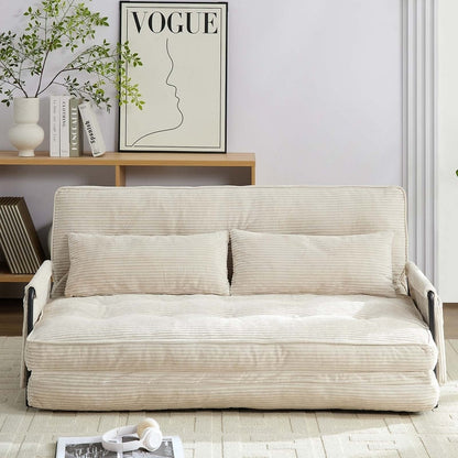 Canapé-lit pliant multifonction Mixoy, 3 places avec causeuse, dossier réglable sur 6 positions