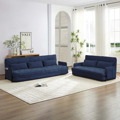 Canapé-lit pliant multifonction Mixoy, 3 places avec causeuse, dossier réglable sur 6 positions