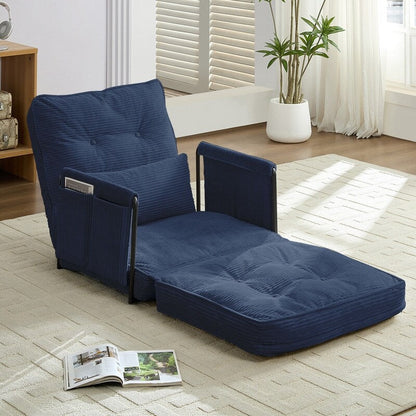Canapé-lit futon pliable multifonction Mixoy, canapé simple avec oreillers, dossier réglable sur 6 positions