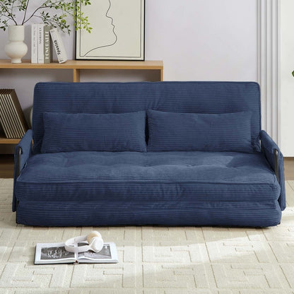 Mixoy Ensemble canapé-lit futon pliable multifonction avec oreillers, dossier réglable sur 6 positions (3+2+1)