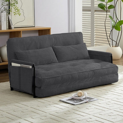 Canapé-lit pliant multifonction Mixoy, canapé-lit avec coussins, dossier réglable sur 6 positions