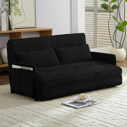 Canapé-lit pliant multifonction Mixoy, canapé-lit avec coussins, dossier réglable sur 6 positions