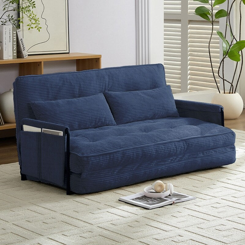 Canapé-lit pliant multifonction Mixoy, canapé-lit avec coussins, dossier réglable sur 6 positions