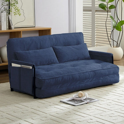 Canapé-lit pliant multifonction Mixoy, canapé-lit avec coussins, dossier réglable sur 6 positions