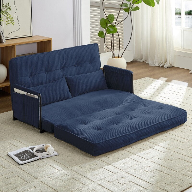 Canapé-lit pliant multifonction Mixoy, canapé-lit avec coussins, dossier réglable sur 6 positions