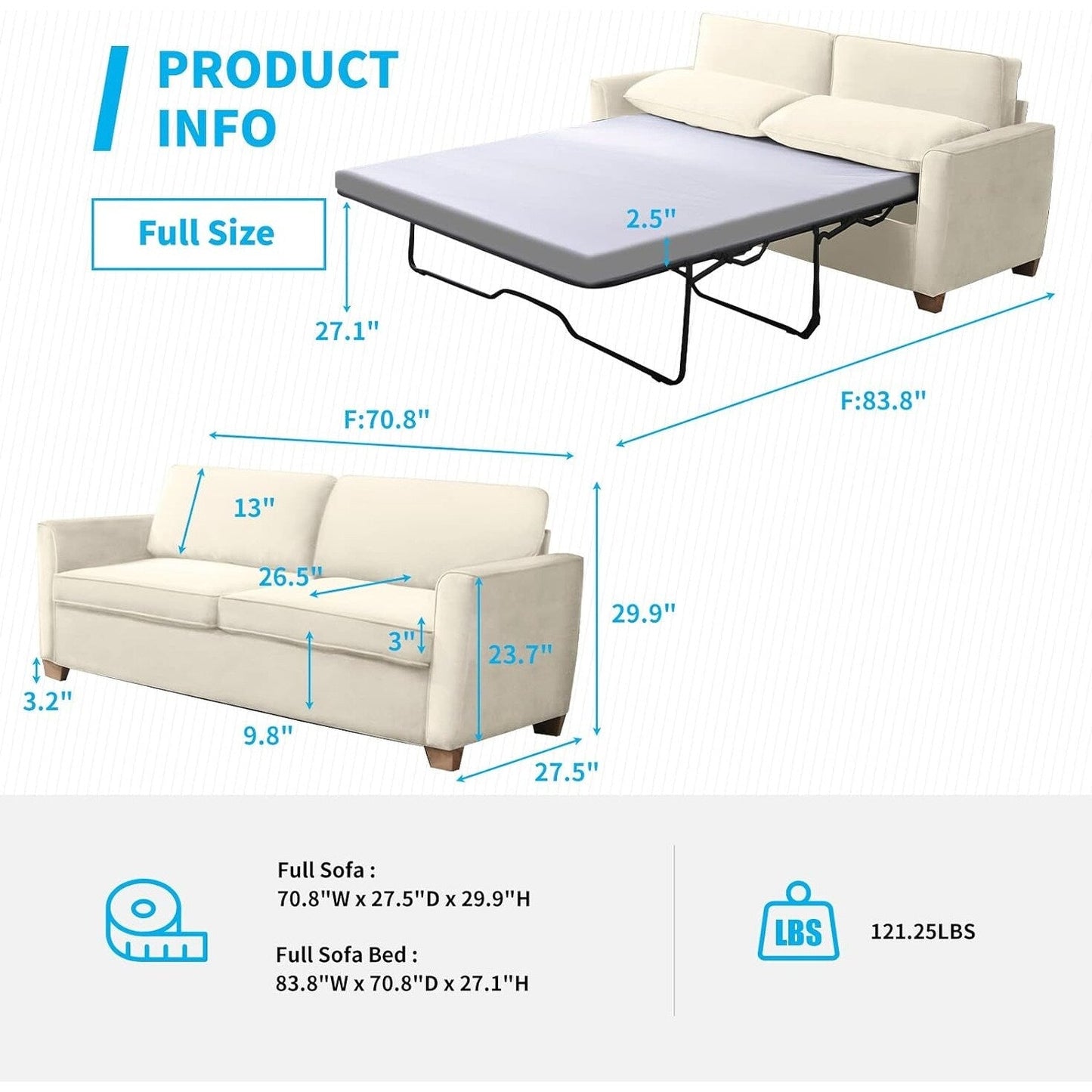 Canapé-lit gigogne moderne Mixoy, canapé-lit causeuse en velours
