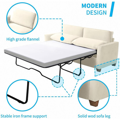 Canapé-lit gigogne moderne Mixoy, canapé-lit causeuse en velours