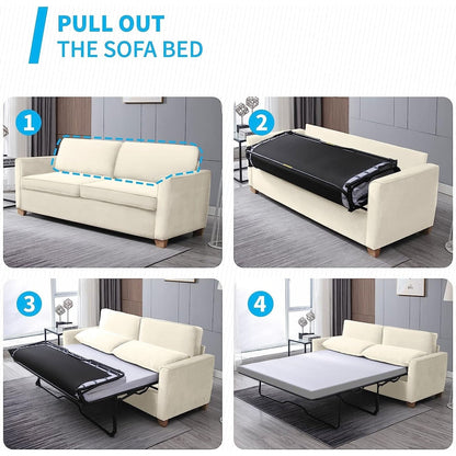 Canapé-lit gigogne moderne Mixoy, canapé-lit causeuse en velours