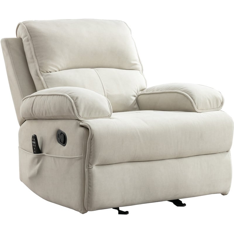 Mixoy Fauteuil inclinable, fauteuil de massage surdimensionné en velours pour bébé avec fonction de vibration et de chaleur