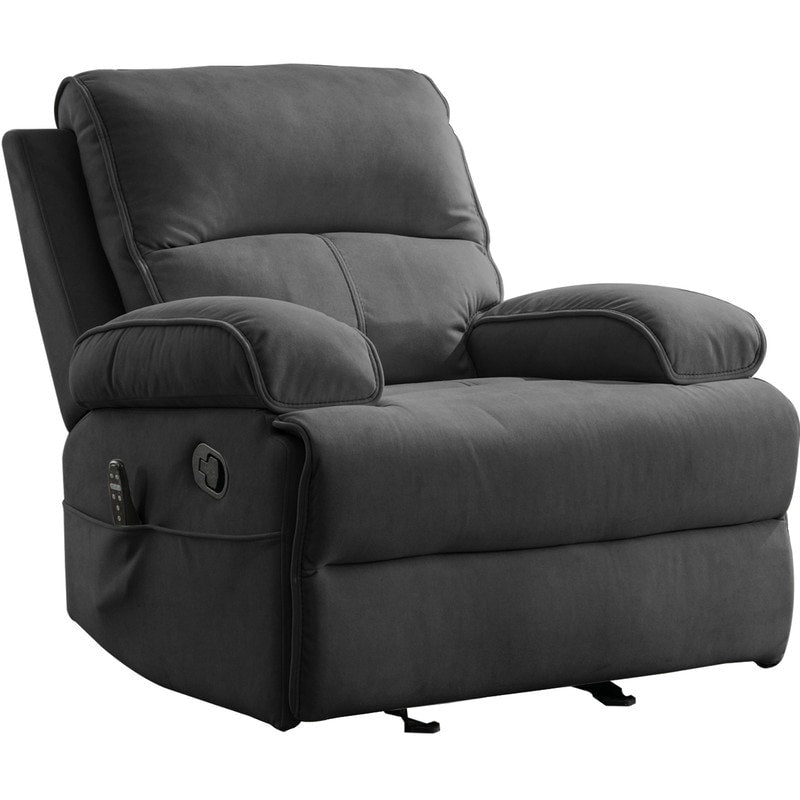 Mixoy Fauteuil inclinable, fauteuil de massage surdimensionné en velours pour bébé avec fonction de vibration et de chaleur