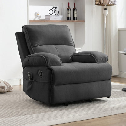 Mixoy Fauteuil inclinable, fauteuil de massage surdimensionné en velours pour bébé avec fonction de vibration et de chaleur