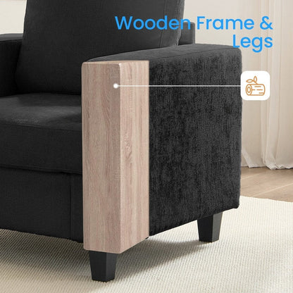 Canapé sectionnel Mixoy W56 Loveseat, tissu chenille Cloud Sleeper, canapés 2 places rembourrés confortables