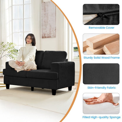 Canapé sectionnel Mixoy W56 Loveseat, tissu chenille Cloud Sleeper, canapés 2 places rembourrés confortables