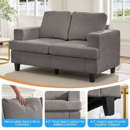 Canapé sectionnel Mixoy W56 Loveseat, tissu chenille Cloud Sleeper, canapés 2 places rembourrés confortables