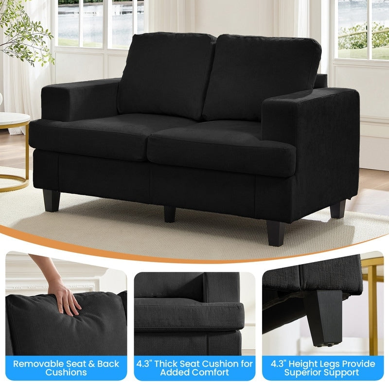 Canapé sectionnel Mixoy W56 Loveseat, tissu chenille Cloud Sleeper, canapés 2 places rembourrés confortables